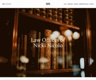 Nicololaw.com(Law Offices of Nicki Nicolo) Screenshot