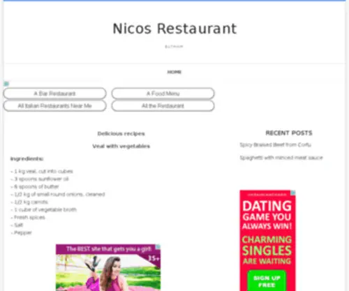 Nicosrestaurant.co.uk(Nicos Restaurant) Screenshot