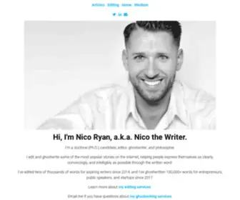 Nicothewriter.com(Nico the Writer) Screenshot