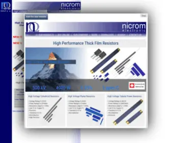 Nicrom-Electronic.com(High Voltage Resistors) Screenshot