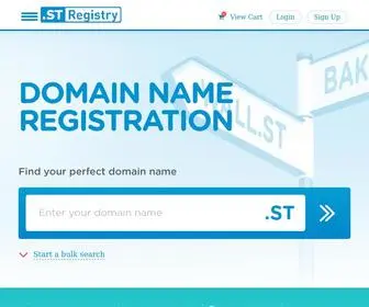 Nic.st(Official .ST Domain name registry) Screenshot