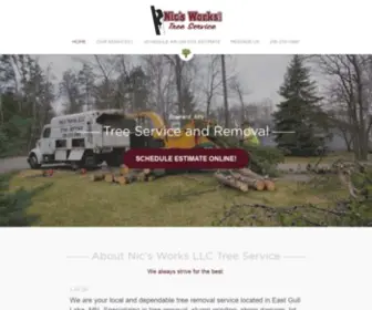 Nicsworks.com(Nic&#039;s Works Tree Service) Screenshot