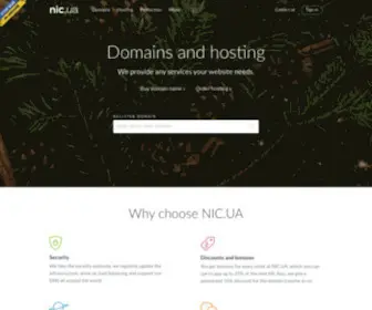Nic.ua(Domain registrar) Screenshot