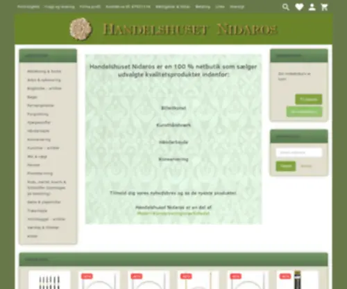 Nidaros-Handel.dk(Handelshuset) Screenshot