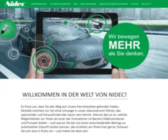 Nidec-Careers.com(Nidec Motors & Actuators (Germany) GmbH) Screenshot