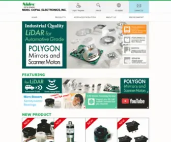 Nidec-Copal-Electronics.com(日本電産コパル電子株式会社) Screenshot