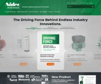 Nidec-Motor.com(Nidec Motor) Screenshot