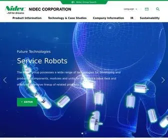 Nidec.com(NIDEC CORPORATION) Screenshot