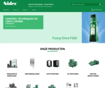 Nidecindustrialautomation.nl(Nidec Netherlands) Screenshot