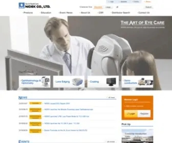 Nidek-INTL.com(NIDEK CO) Screenshot