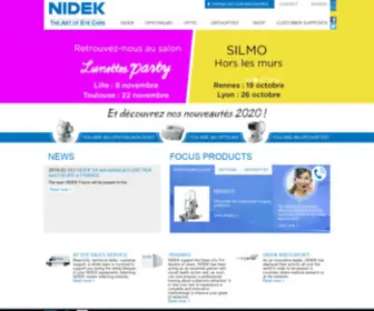 Nidek.fr(Équipements pour les professionnels de la vision) Screenshot