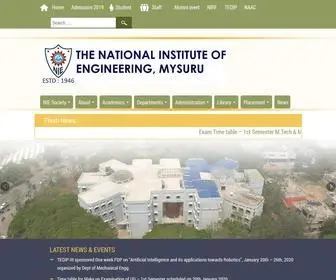 Nie.ac.in(National Institute Of Engineering) Screenshot