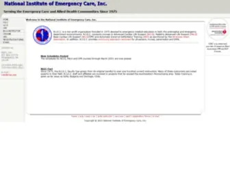 Niec.org(National Institute of Emergency Care) Screenshot