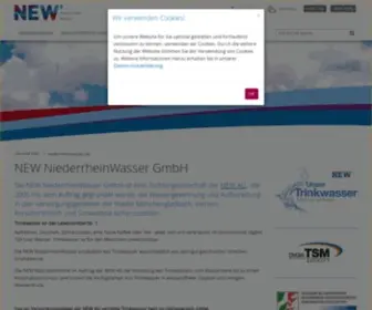 Niederrheinwasser.de(NEW NiederrheinWasser GmbH) Screenshot