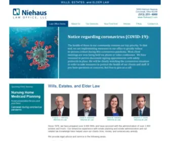 Niehauslaw.com(Niehaus Law Office) Screenshot