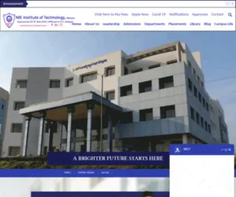 Nieit.ac.in(NIE-Institute of Technology) Screenshot