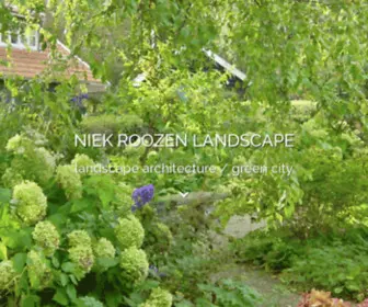 Niekroozenlandscape.com(Niek Roozen Landscape wants to contribute to a healthier world) Screenshot