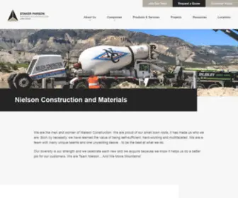 Nielsonconstruction.com(Nielson Construction and Materials) Screenshot