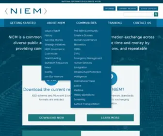 Niem.gov(National Information Exchange Model) Screenshot