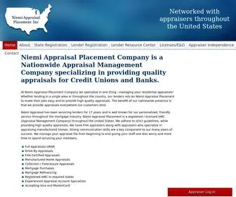 Niemiappraisal.com(Licensed Appraisal Management Company (AMC)) Screenshot