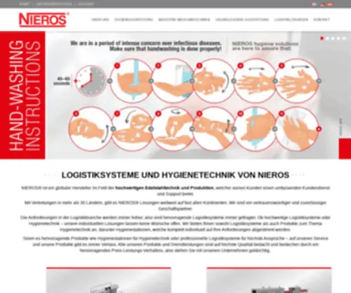 Nieros.de(Logistiksysteme von Nieros) Screenshot