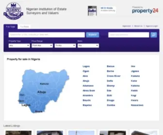 Niesv.com.ng(Nigerian Institution of Estate Surveyors and Valuers) Screenshot