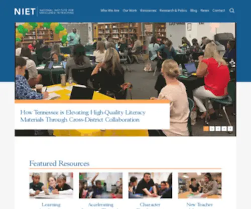 Niet.com(National Institute for Excellence in Teaching) Screenshot