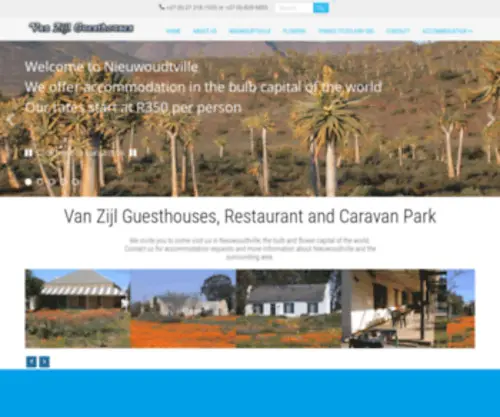 Nieuwoudtville.co.za(Van Zijl Guesthouses) Screenshot
