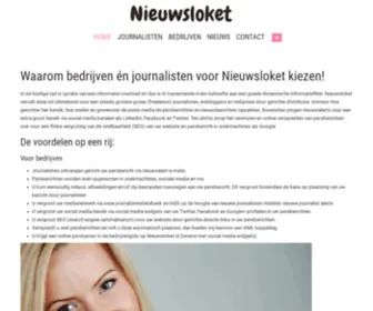 Nieuwsloket.nl(Persberichten versturen doet u via) Screenshot