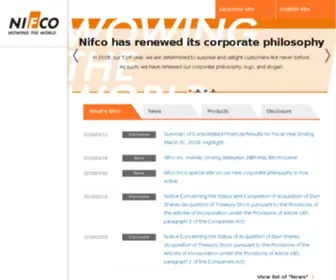 Nifco.com(Nifco) Screenshot