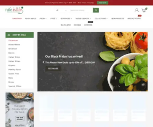 Nifeislife.com(Italian Food home delivery across UK) Screenshot
