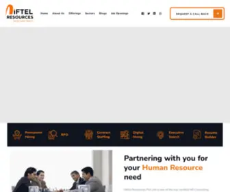 Niftelresources.com(Staffing Solutions) Screenshot