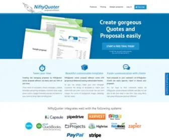 NiftyQuoter.com(Proposal software) Screenshot