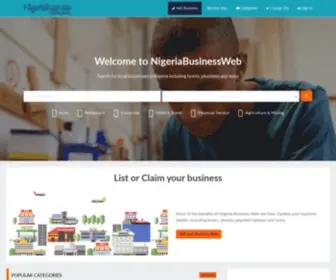 Nigeriabusinessweb.com(Your local business directory in Nigeria. Find local businesses online) Screenshot