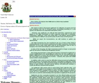 Nigeriahc.org.uk(Nigeria High Commission) Screenshot