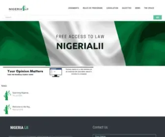 Nigerialii.org(Nigeria Legal Information Institute) Screenshot