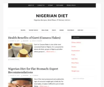 Nigeriandiet.com(Nigerian health and medical blog featuring tips and advice on healthy living in Nigeria) Screenshot