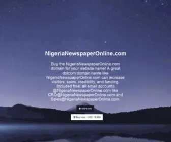 Nigerianewspaperonline.com(The Leading Nigeria Newspaper Online Site on the Net) Screenshot