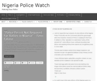 Nigeriapolicewatch.com(Policing Your Police) Screenshot