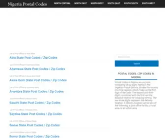 Nigeriapostalcodes.com(Find a Nigeria Postal Code \ Zip Code) Screenshot
