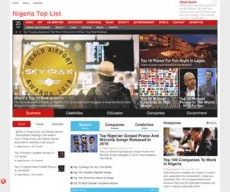 Nigeriatoplist.com(Nigeria Top List) Screenshot