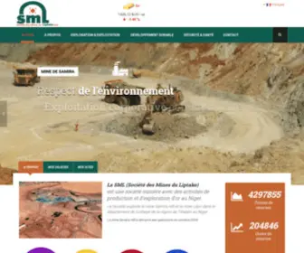 Nigersml.com(Société des Mines du Liptako (SML S.A)) Screenshot