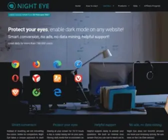 Nighteye.app(Night Eye turns websites to Dark Mode. Night Eye) Screenshot