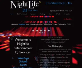 Nightlifedjs.com(Nightlife Entertainment DJ Service) Screenshot