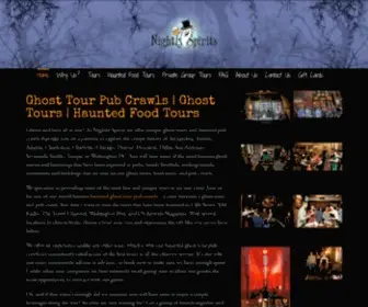 Nightlyspirits.com(Let us show you the best local haunted ghost tours in a pub crawl fashion) Screenshot