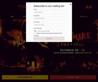 Nightmare-Festival.com(Music Festival) Screenshot