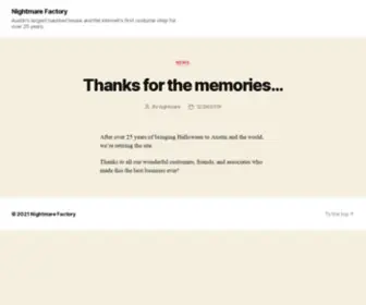Nightmarefactory.com(Austin's largest haunted house and the internet's first costume shop for over 25 years) Screenshot
