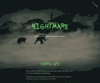 Nightmarejs.org(A high level wrapper for PhantomJS) Screenshot