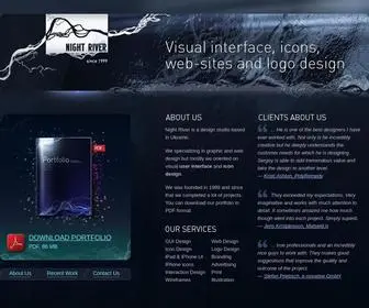 Nightriver.com.ua(User Interface and Icon Design by Night River Design Studio) Screenshot