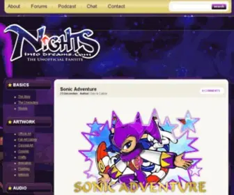 Nightsintodreams.com(NiGHTS into Dreams .Com) Screenshot